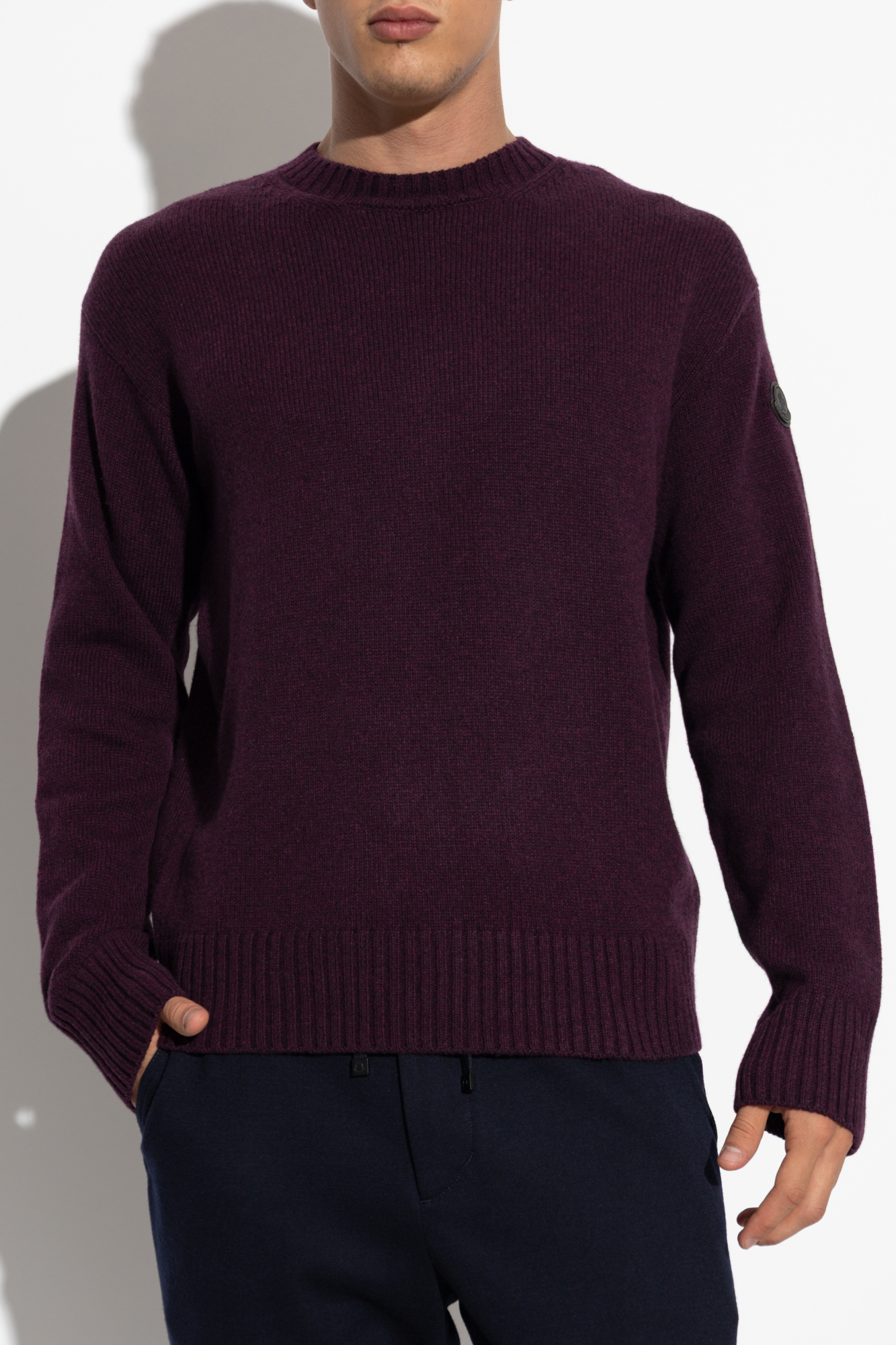Moncler Wool sweater with a crew neck | Men's Clothing | Vitkac